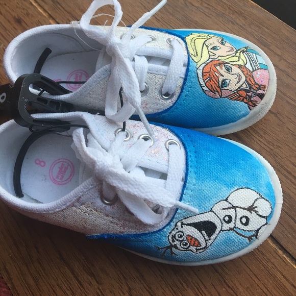 HANDPAINTED canvas FROZEN kicks - Picture 4 of 4